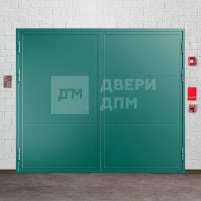 Огнеупорные распашные ангарные ворота ВПМ-36